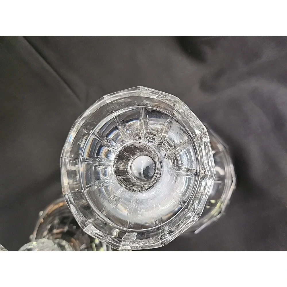 2 Stunning‎ GLASS Ornate CANDLEHOLDER 5